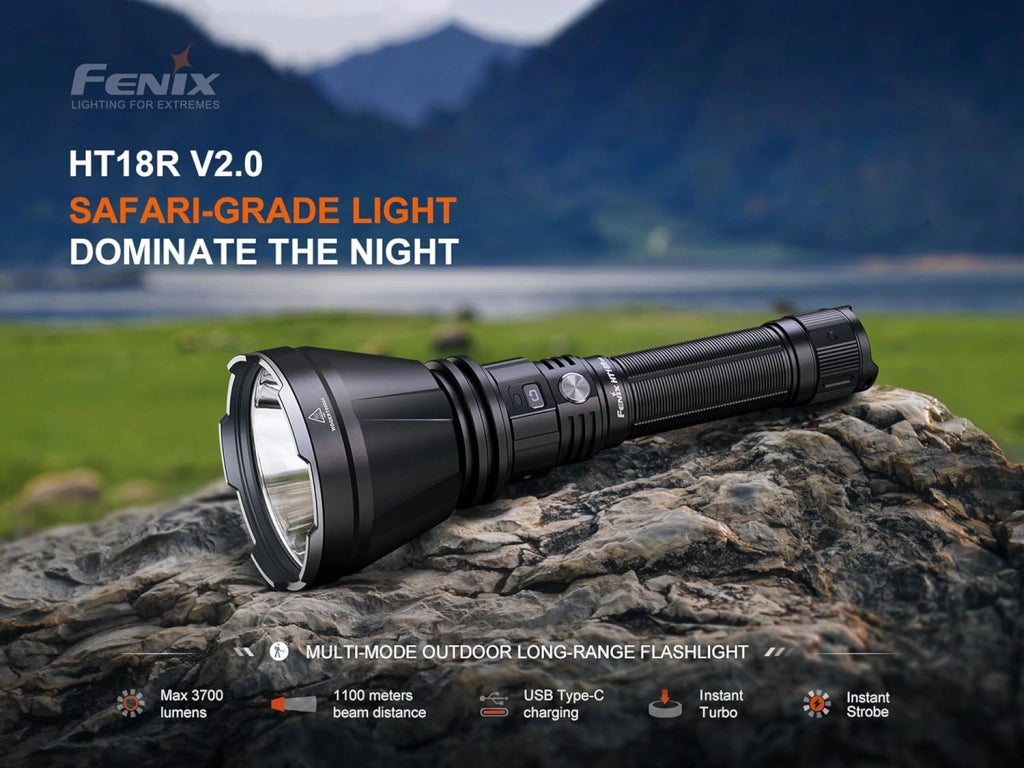 Torcia LED ricaricabile FENIX HT18R V2.0 3700 lumen 1100 metri