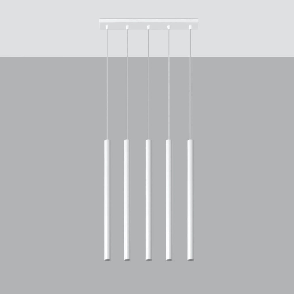 Lampadario VELINO 5 Pure Lume bianco in metallo G9