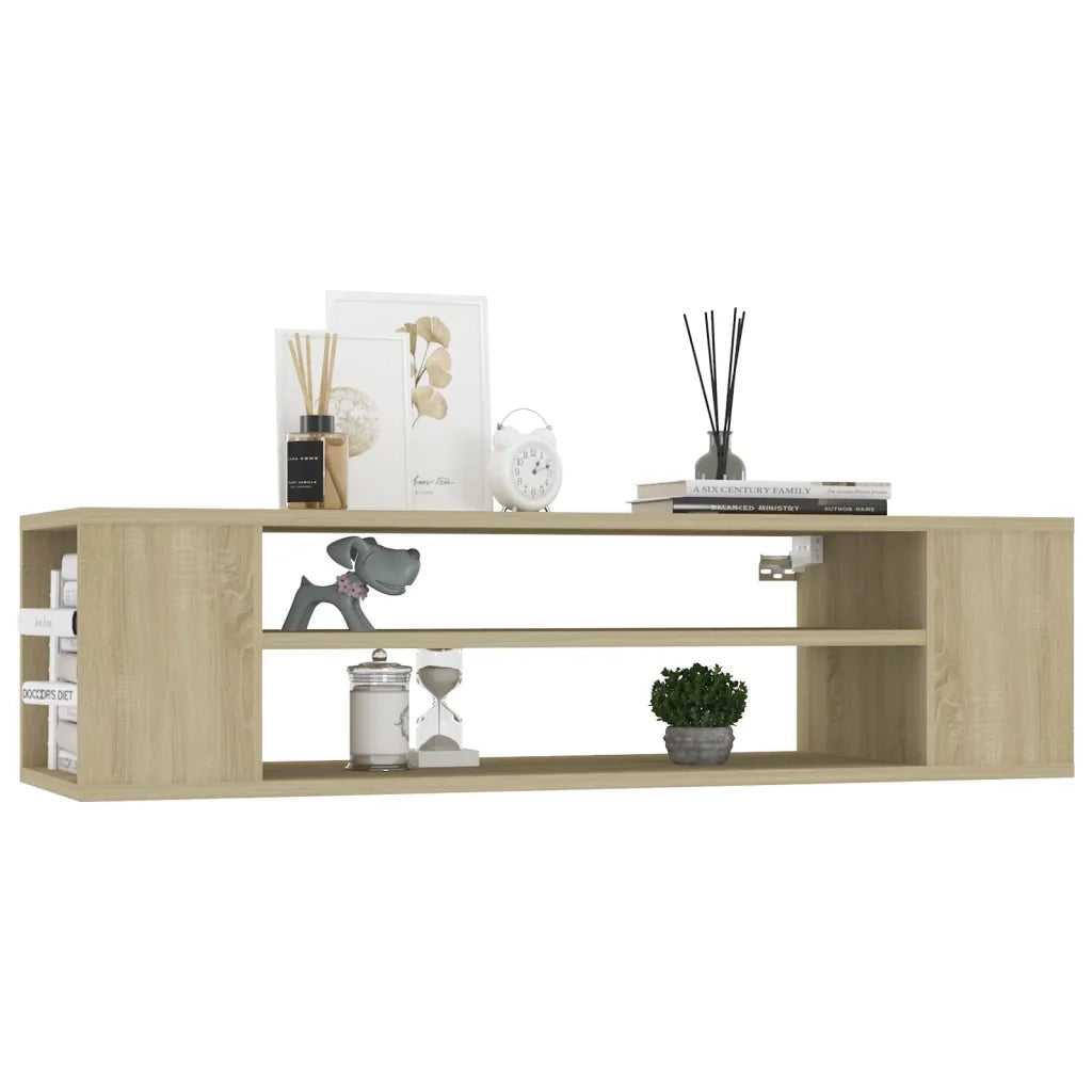 Mobile TV Pensile Rovere Sonoma 100x30x26,5cm Legno Multistrato 806232