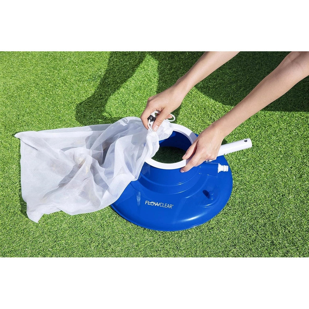 Trade Shop - Aspiratore Foglie Detriti Pulizia Per Piscina Aquasuction Con Ruote Spazzole 8 Getti 58657 -