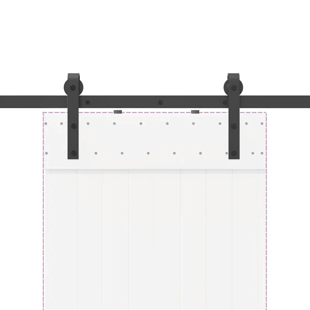 Kit di Binari per Porte Scorrevoli 152,5 cm Acciaio Nero