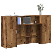 vidaXL Banco Reception Legno Antico 180x50x103,5 cm Legno Multistrato