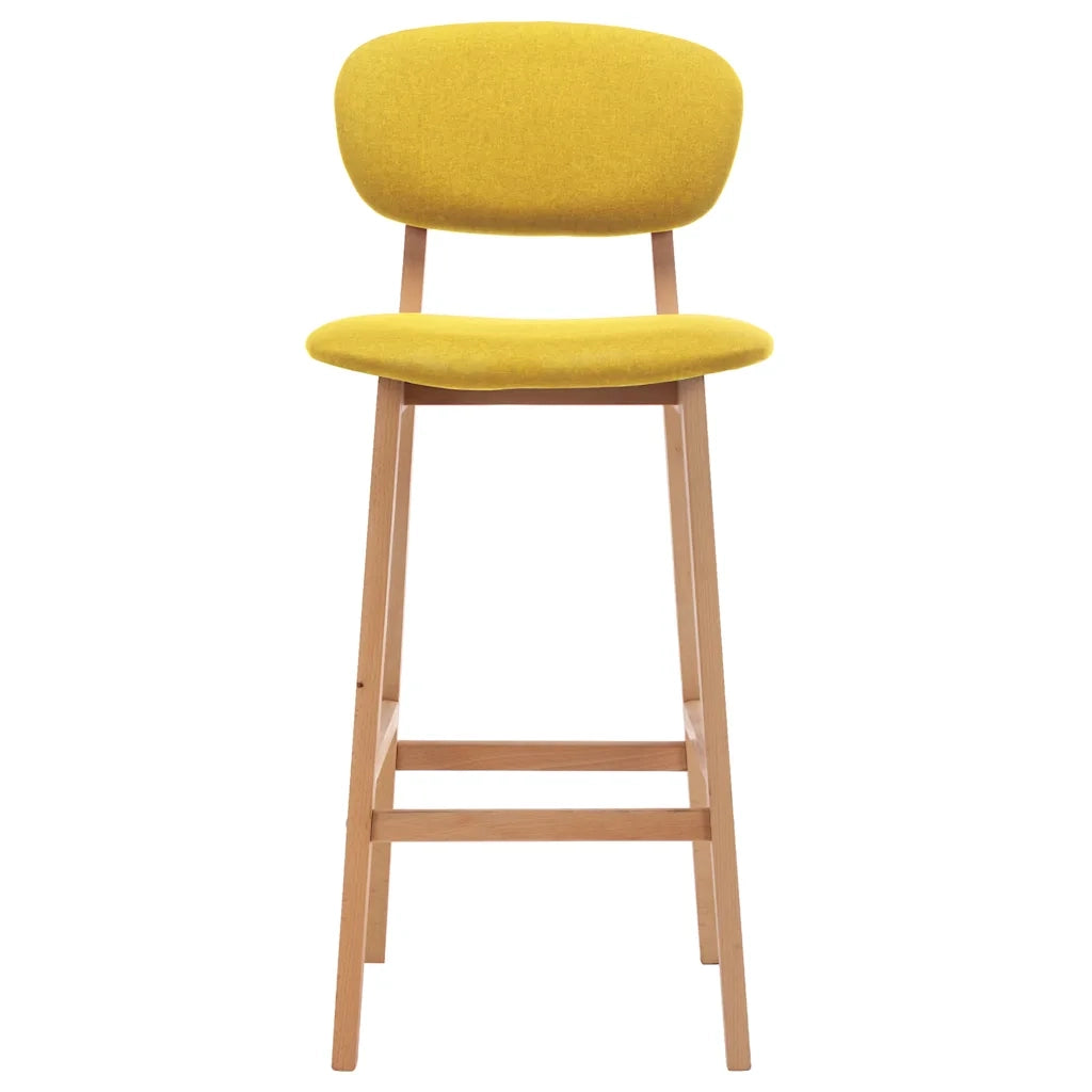 Sgabelli da Bar 2 pz Giallo Senape in Tessutocod mxl 118470