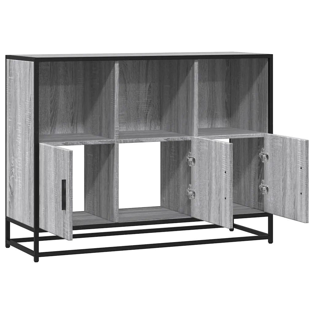 Credenza Grigio Sonoma 100x35x76 cm in Legno Multistrato