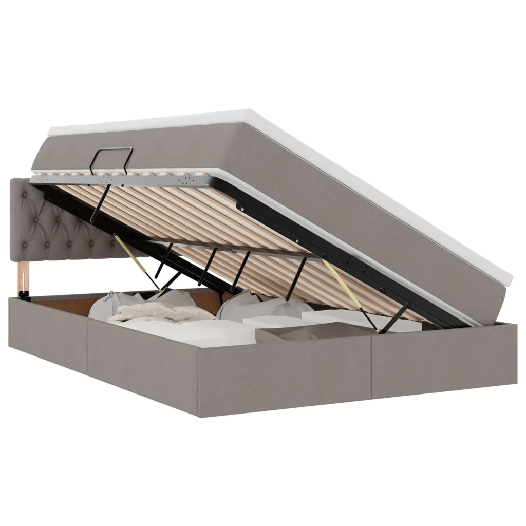 Letto con contenitore e LED con led Talpa 140 x 200 cm Tessuto 3371214