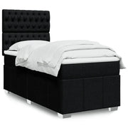 Giroletto a Molle con Materasso Nero 100x200 cm in Tessuto 3293888