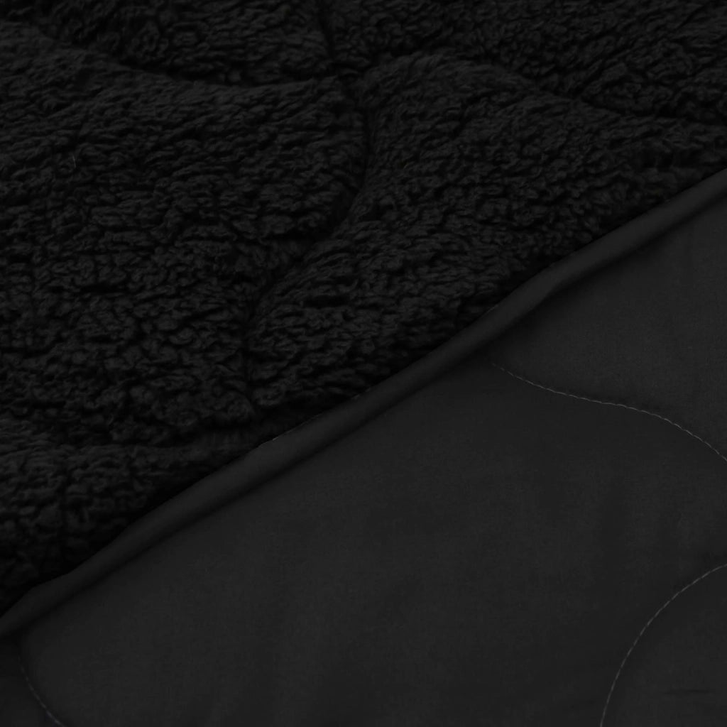 Piumone | Duvet Estivo Nero 240 x 260 cm Microfibra e Fleece Teddy