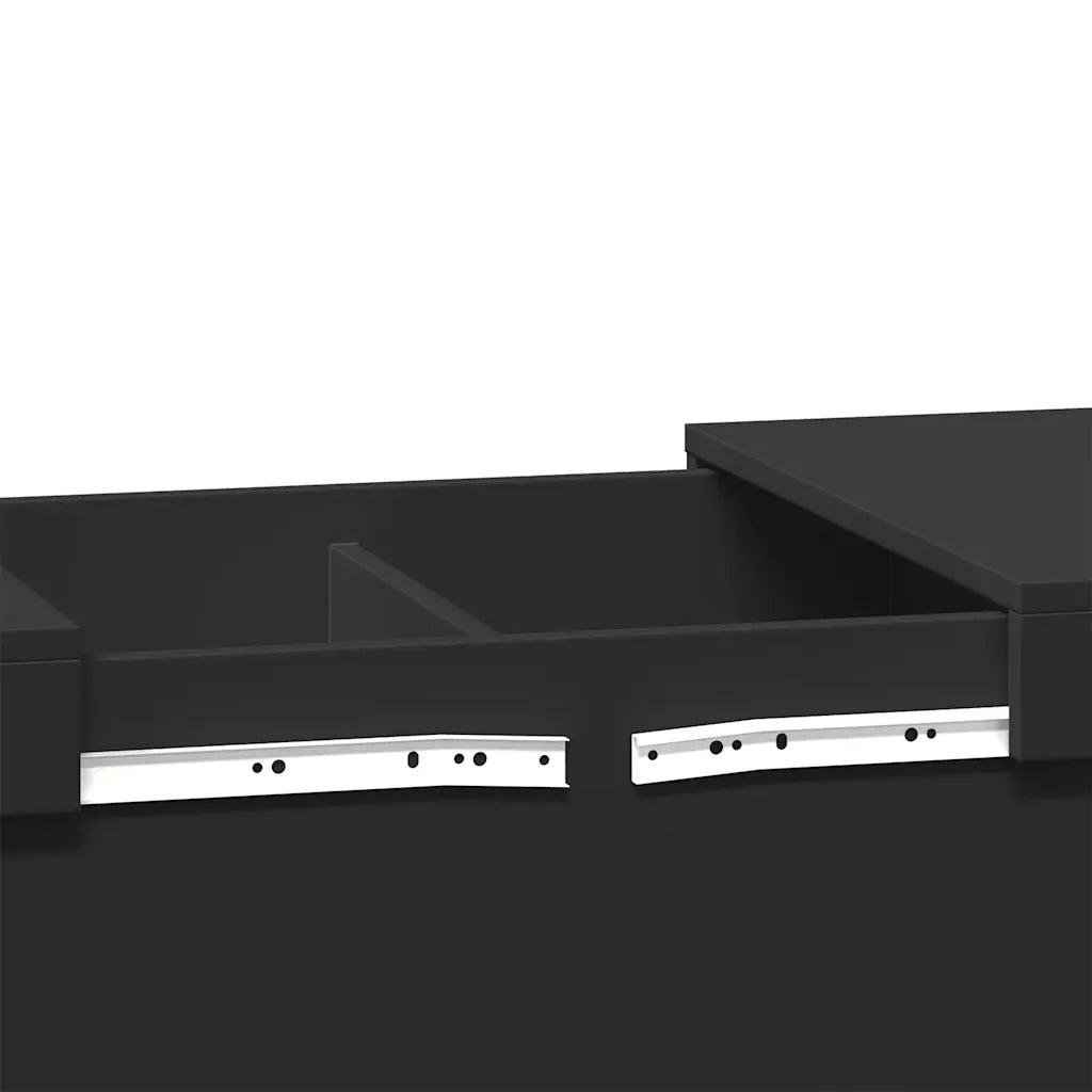 Tavolino da salotto | Tavolino da caff¨¨ | Tavolino da Soggiorno Nero 80x55x40 cm in Legno Multistrato