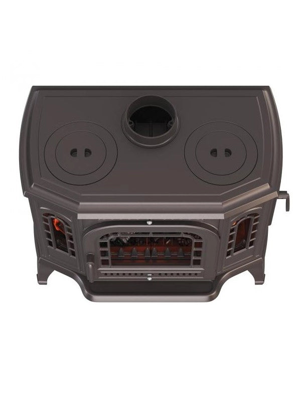 Stufa a legna a libera installazione Cook Top Apertura destra - P7 (10,5 KW) ECO