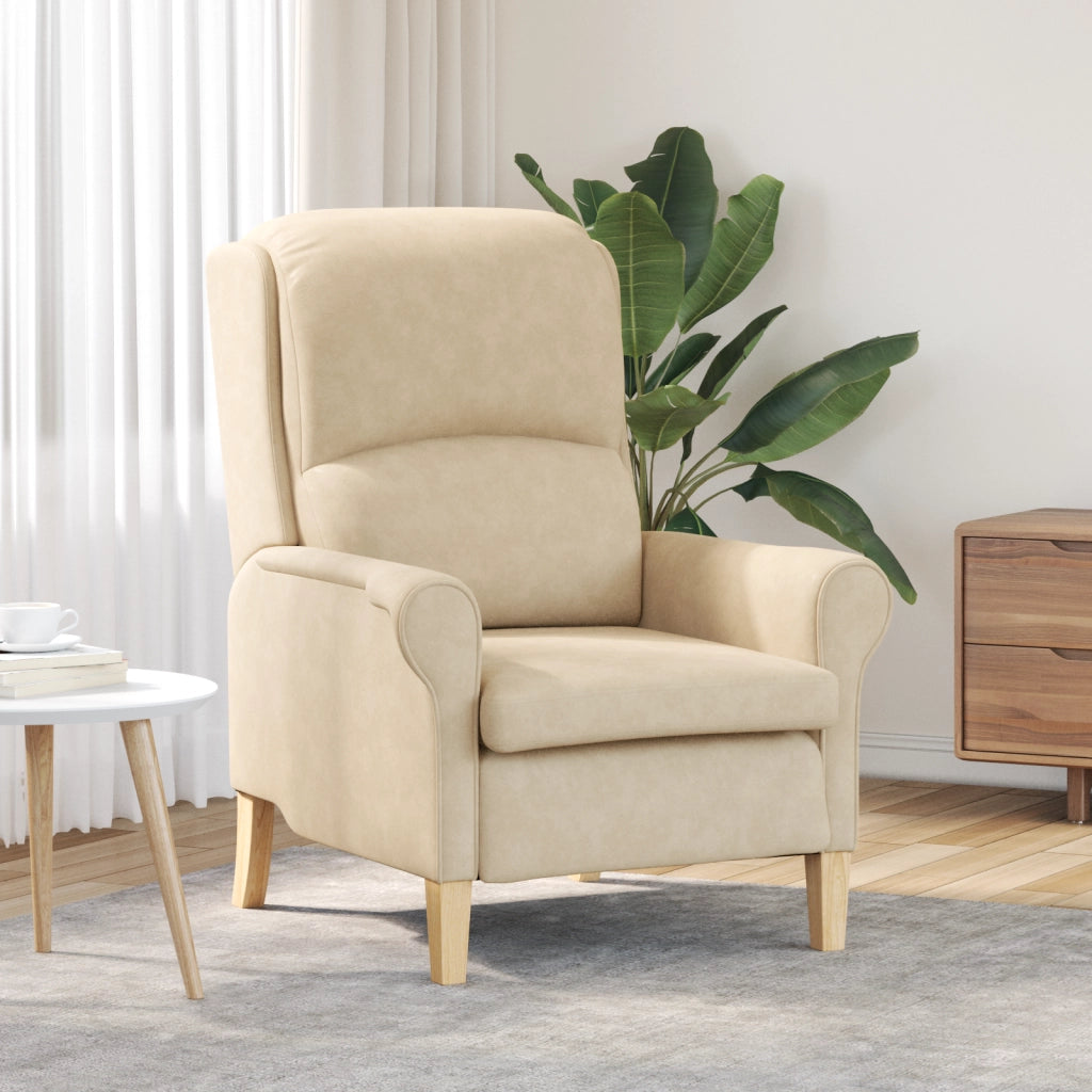 Poltrona Panna Panna Tessuto e Legno Standard Ergonomica