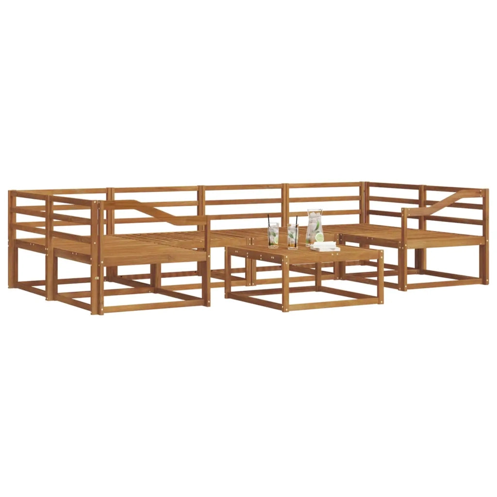 Set di divani da esterno 7 pcs Naturale