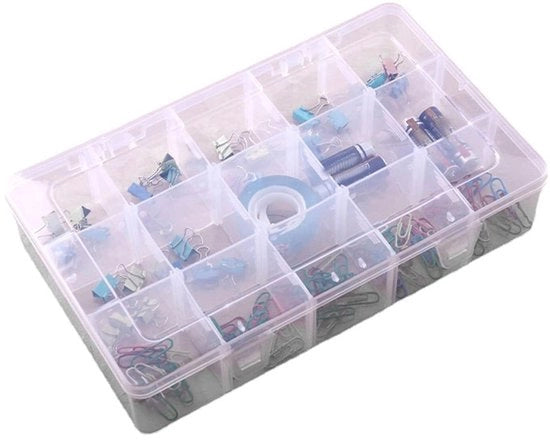 Cassettiere per Oggetti - Box di Archiviazione - Grande Scatola di Archiviazione - Scatola di Archiviazione in Plastica Vetrata - Coperchio Rimovibile - Conservazione Artigianale - Scatola per Gioielli