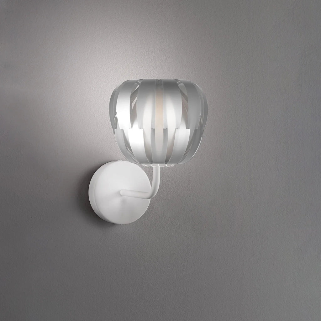 Applique Moderna Queen Polilux ® Argento E Metallo 1 Luce E14