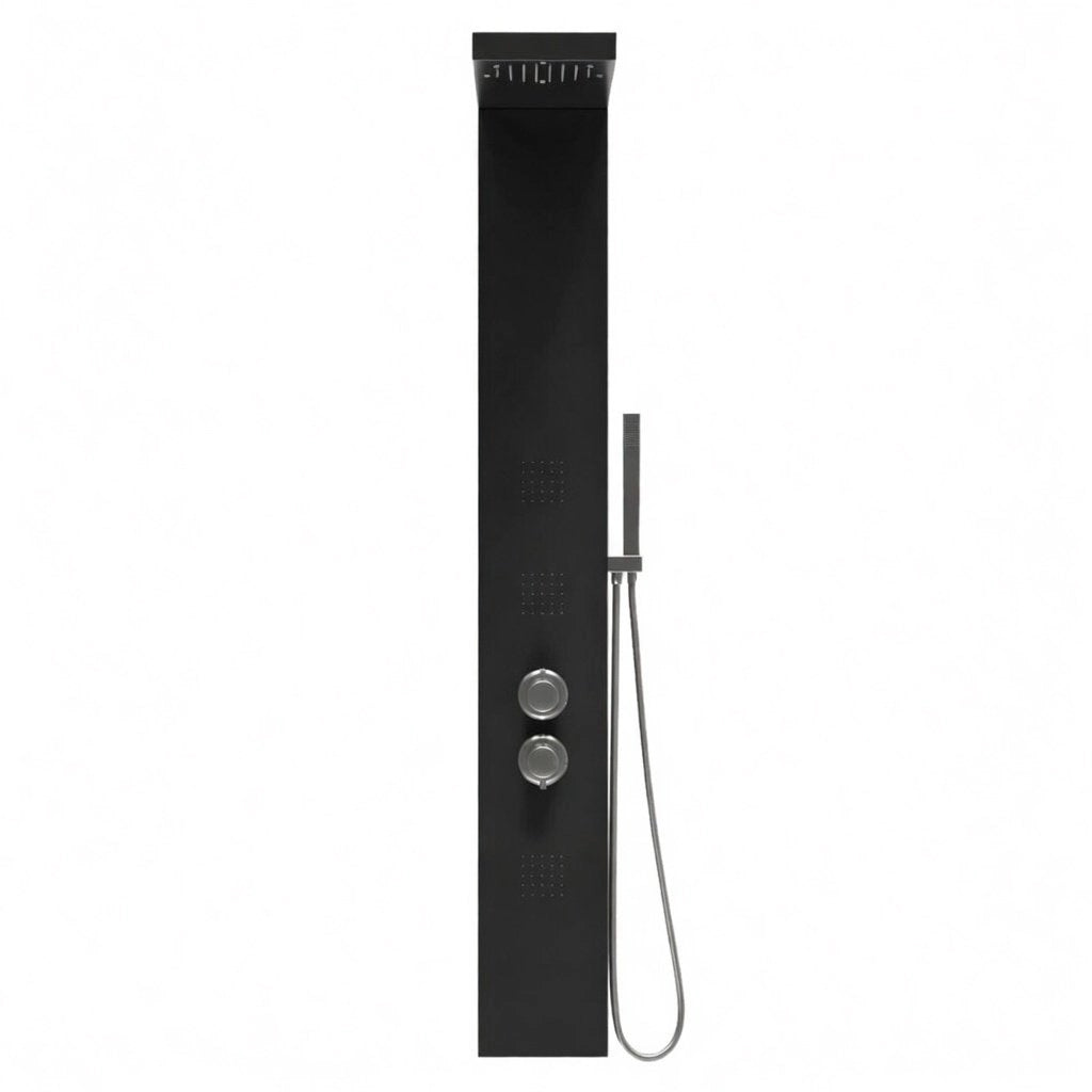 Colonna doccia pannello idromassaggio effetto cascata miscelatore termostatico YH8120 GRECIA - Nero