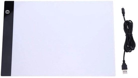 Pannello di disegno portatile A4 - Tavolo di copiatura con LED - Regolazione di luminosità - Senza fiammella e ambientalmente compatibile - Superficie di disegno