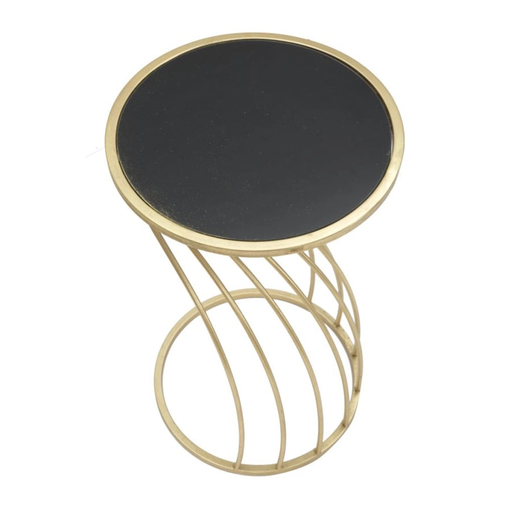 Tavolino VKH548, Oro, Metallo, 35x35x60 cm