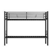 Letto a Castello Bambini con Scala Antiscivolo e Rete a Doghe ¨C MINIMAL ¨C 90x200 Nero