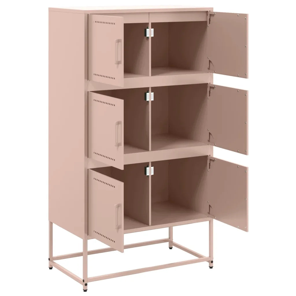 Credenza | Madia | Buffet da pranzo | Armadio da pranzo Rosa 68,5x38,5x123,5 in Acciaio