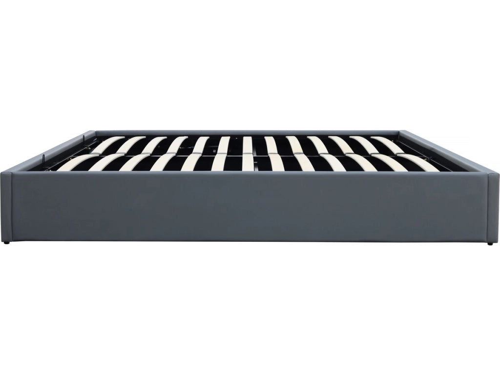 Letto matrimoniale in PVC "Ava" con contenitore - 160 x 200 cm - Grigio