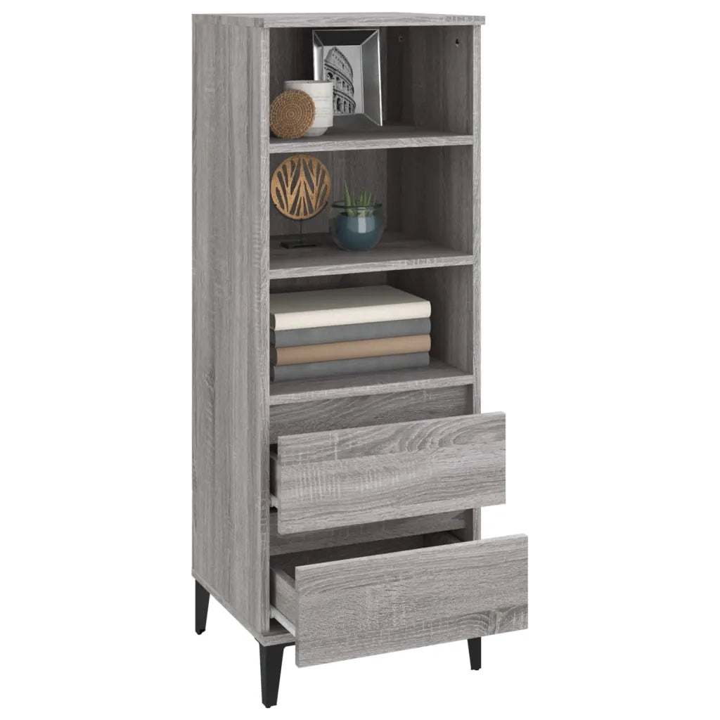 Credenza Grigio Sonoma 40x36x110 cm in Legno Multistrato cod mxl 26116