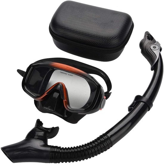 Maschera da snorkeling - Viso ampio - Polimero di carbonio di alta qualità - Comodo e portatile - Campo visivo ampio
