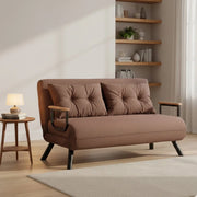 Calvin, Divano Letto 2 Posti Contenitore, 133x78 cm Marrone Sabbia