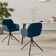 Sedie da Pranzo Girevoli 2 pz Blu in Velluto cod mxl 9226