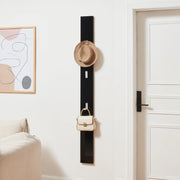 Appendiabiti da Parete Hansnes con 3 Ganci Pieghevoli 165 x 15 x 2,5 cm - Nero [en.casa]