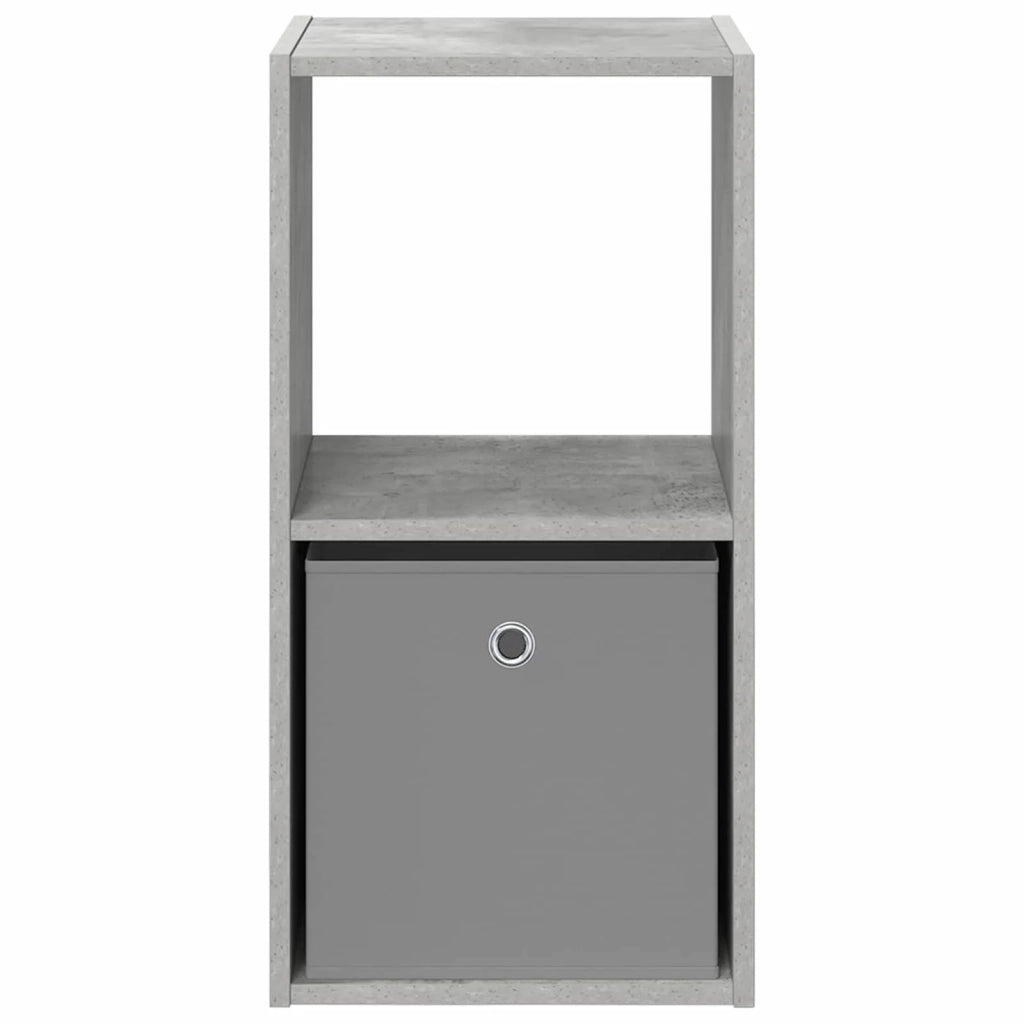Comodino con cassetto 2 pcs Grigio cemento 35 x 32 x 68,5 cm