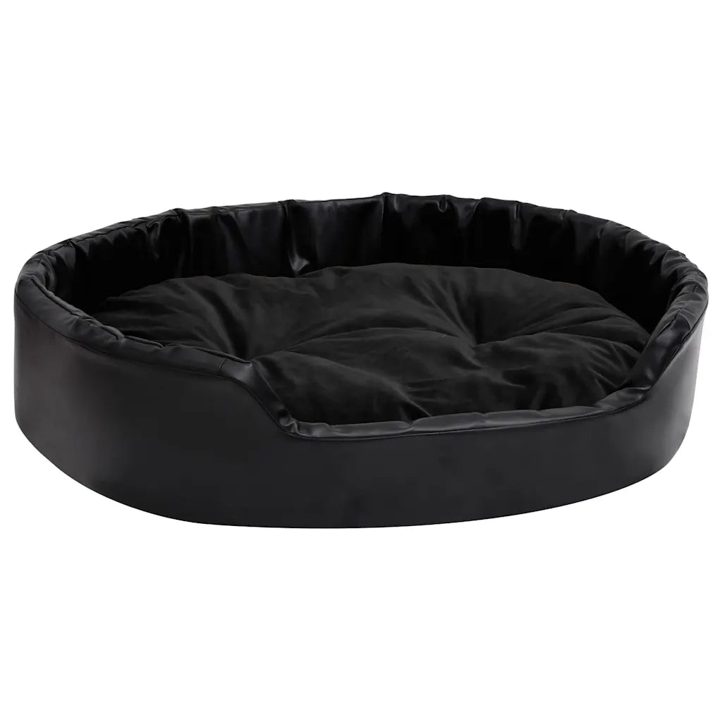 Lettino per Cani Nero 90x79x20 cm in Peluche e Similpelle CFW1404316