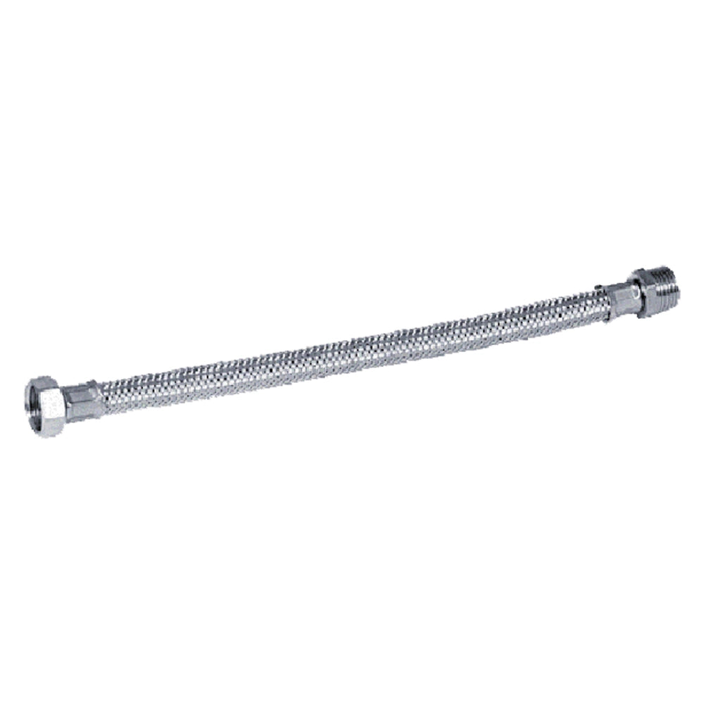 FLESSIBILE IN ACCIAIO INOX cm 25 M 3/8 x 1/2 F - pz.2  - Blister Koncreto