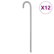 Picchetti per Tenda 12 pz 41,5 cm Ã˜12 mm in Acciaio Zincato