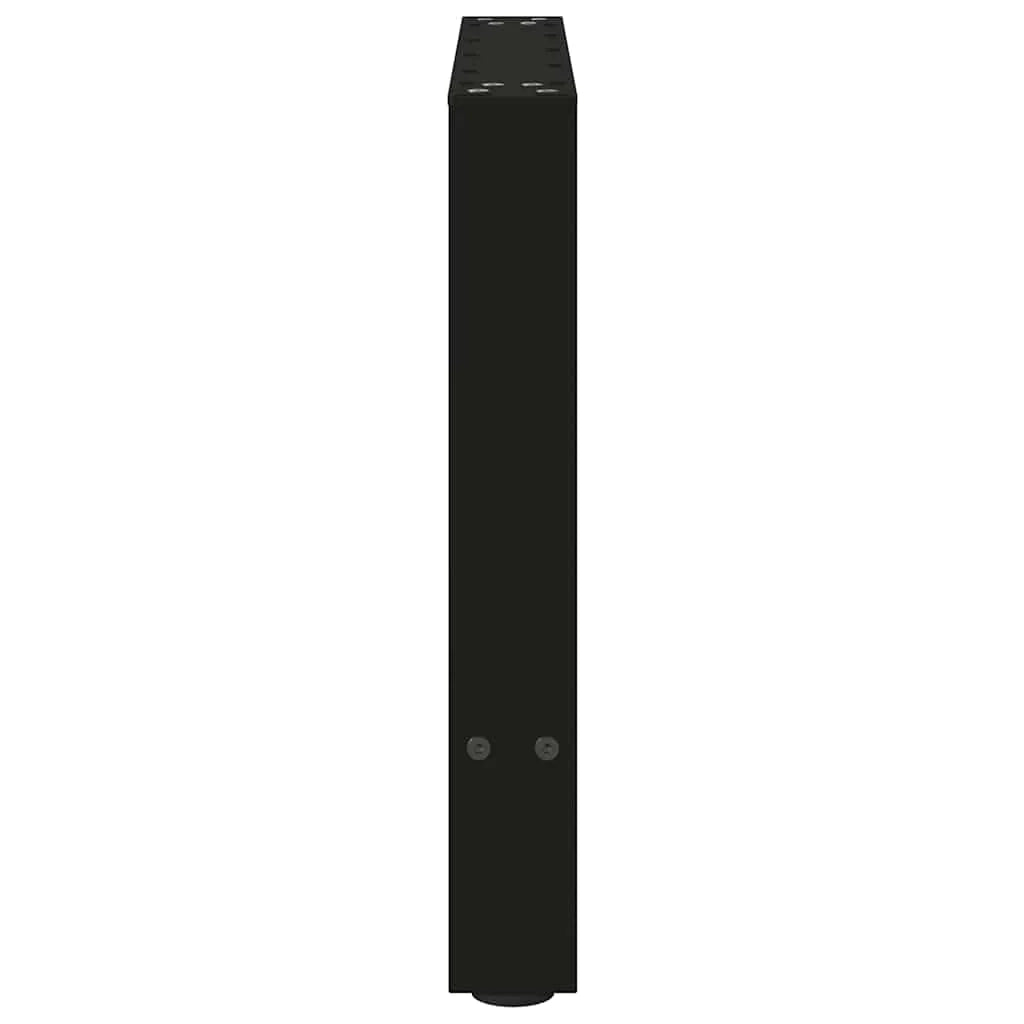 Set di 2 gambe quadrate per tavolino da caffè 50 x 43 cm design moderno pratiche con piedini livellatori acciaio nero 02_0057520