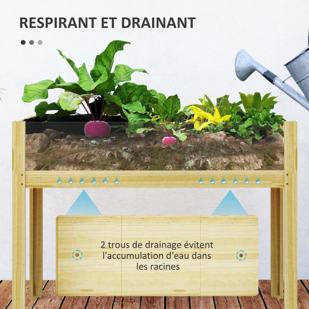 Tavolo da giardino rialzato ¨C zephmum ¨C 110x50x80 cm