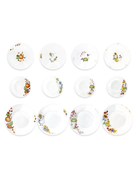 Servizio tavola 12pz. quattro stagioni porcellana