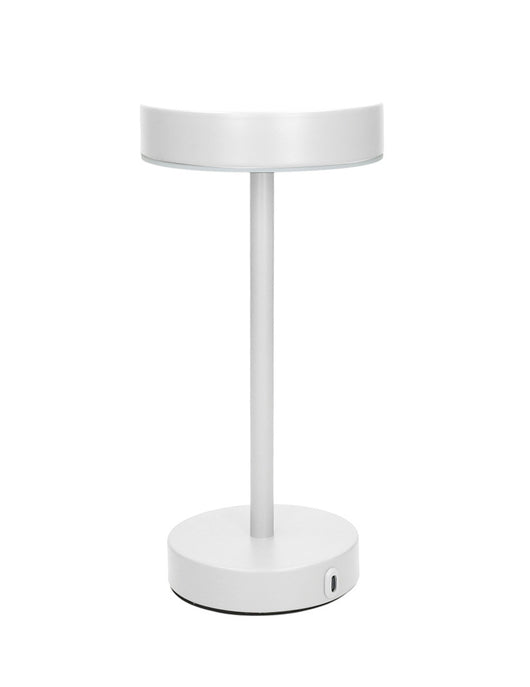 Lampada led touch frisbee bianco opaco metal