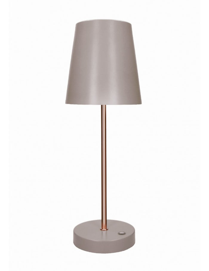 Lampada led Touch Altair Tortora/rose gold metal