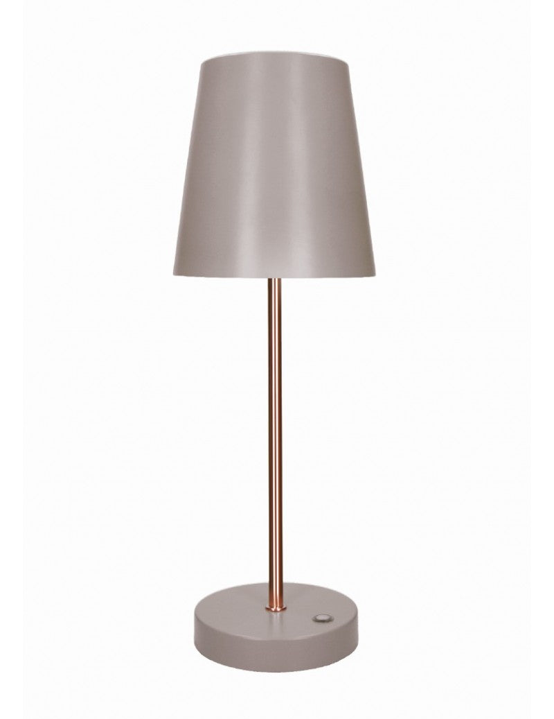 Lampada led Touch Altair Tortora/rose gold metal