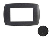 PLACCA 3 POSTI MILLENNIUM NERO FLASH- - 3 posti - mm.123x84h. (7843.TN) - 15 pezzi MARLANVIL