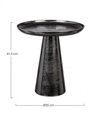 Tavolino Kulvir Nero D35 in Alluminio