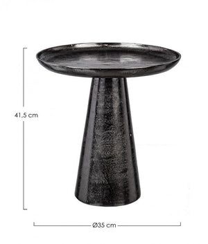 Tavolino Kulvir Nero D35 in Alluminio