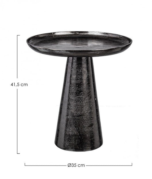 Tavolino Kulvir Nero D35 in Alluminio