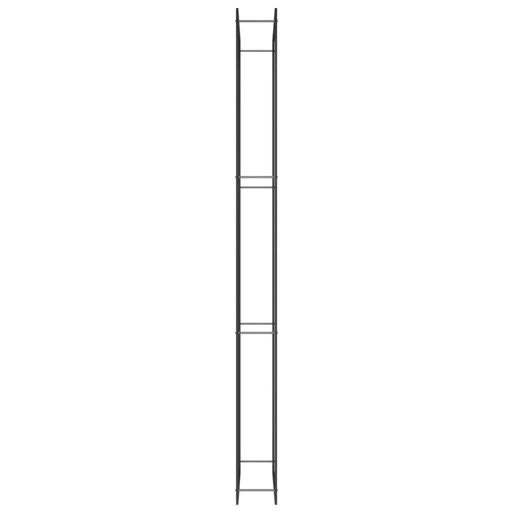 Portalegna finitura opaca 110 x 28 x 312 cm acciaio nero 02_0043747