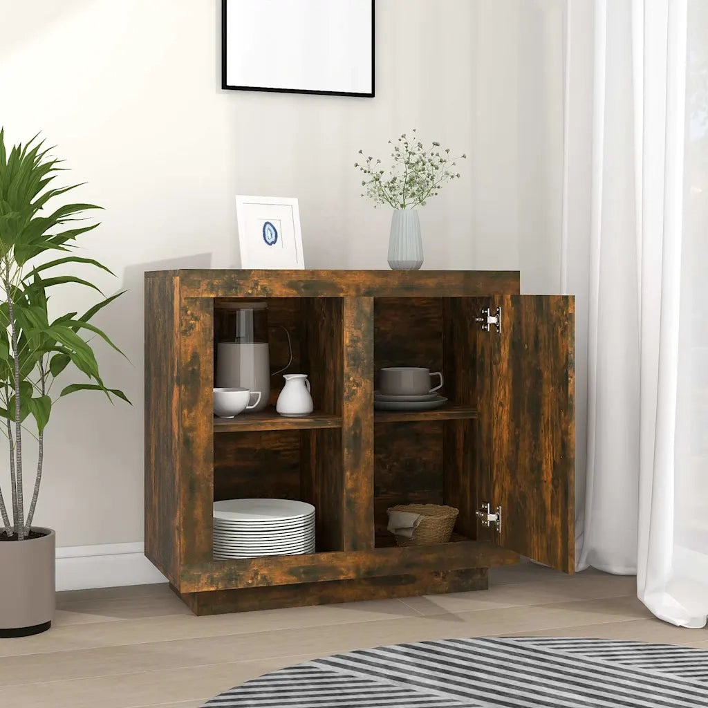 Credenza-Buffet-Armadio da cucina Rovere Fumo 80x40x75 cm