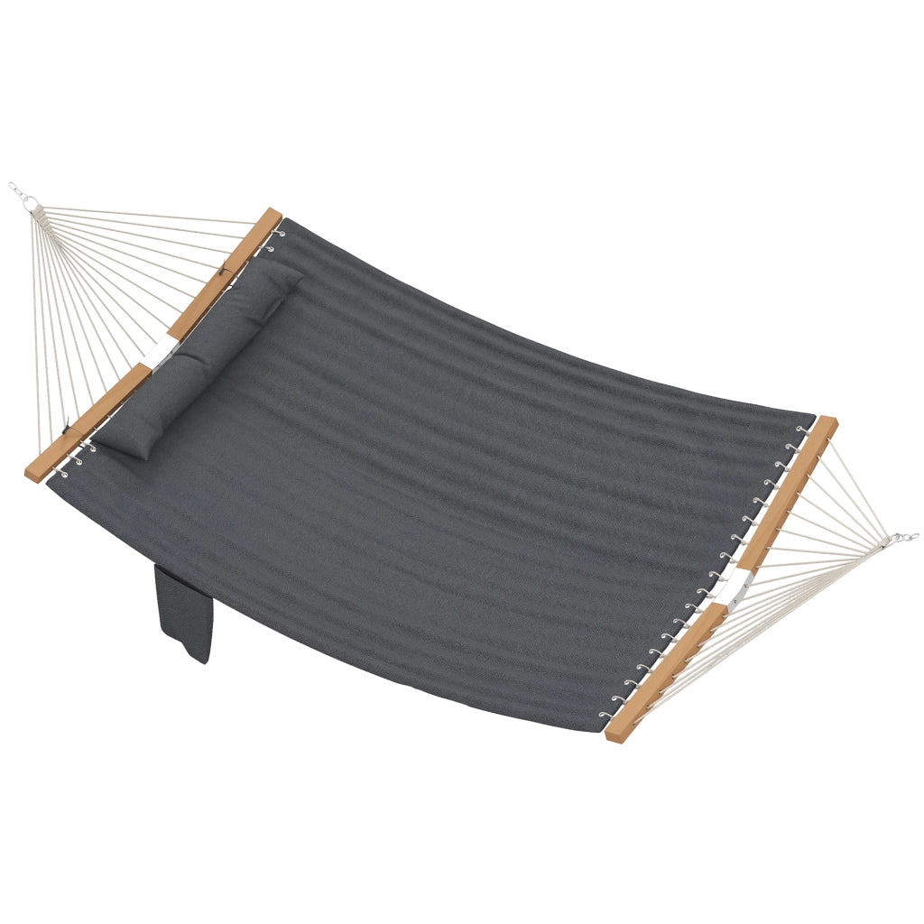 Amaca esterna 200x140cm amaca a due strati con portatesti per caricatore aste di legno fino a 200kg