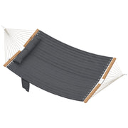 Amaca esterna 200x140cm amaca a due strati con portatesti per caricatore aste di legno fino a 200kg