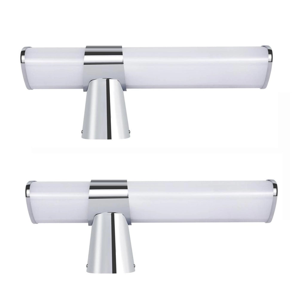 ZMH Lampade da Specchio LED 6W 35cm IP44 Cromata Moderna Luce Neutra 4000K Lampada a Parete per Cantina Cucina Armadio