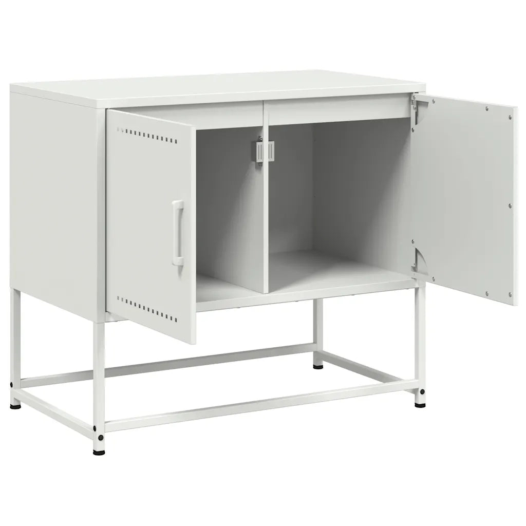 Mobile TV Bianco 68,5x39x60,5 cm in Acciaio