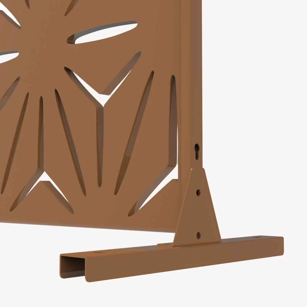 Pannello Divisorio Kilsturd in Acciaio Zincato con Motivo Decorativo 180x120 cm - Marrone casa.pro
