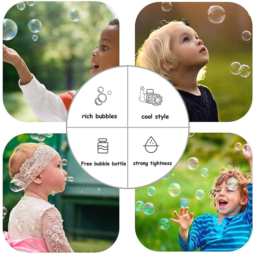 Trade Shop - Pistola Spara Bolle Di Sapone A Batteria Giocattoli Per Bambini Gadget Per Feste -